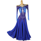 Royal Blue Ballroom Dress | Crystal Rhinestone | XXS-XXL