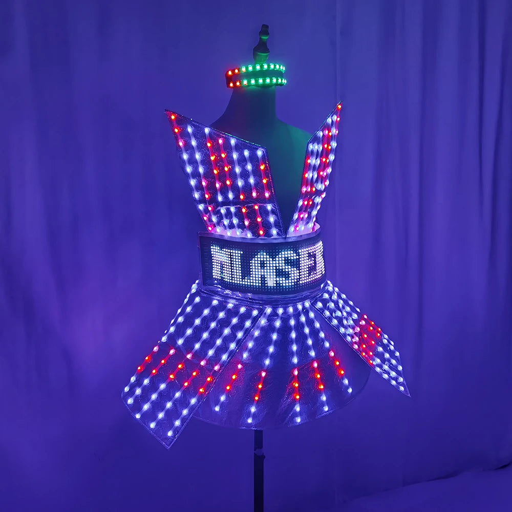 LED Pixel Robot Gogo Dress | Programmable Light Costume