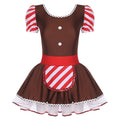 Gingerbread Costume Dress | Candy Cane Trim