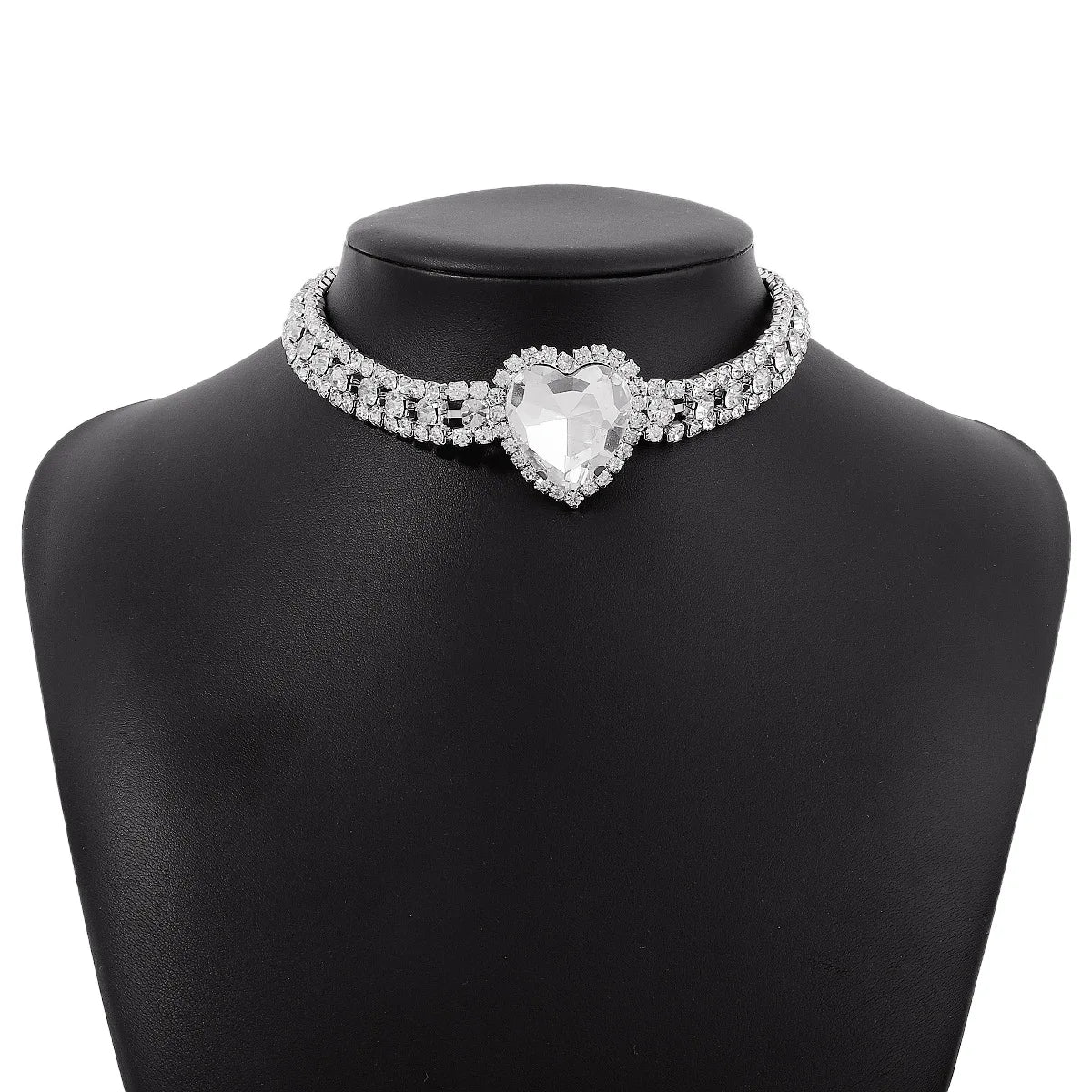 Rhinestone Choker | Crystal Heart