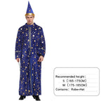 Starry Wizard Robe | Pointed Hat Costume Set