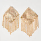 Diamond Mesh Nipple Pasties | Gold Tassel | Stage