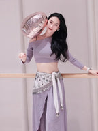 Velvet Tribal Hip Scarf | Coins & Fringe | Belly Dance