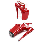 Patent Platform Pole Dance Sandals – 9-Inch High Heel Stage Shoes