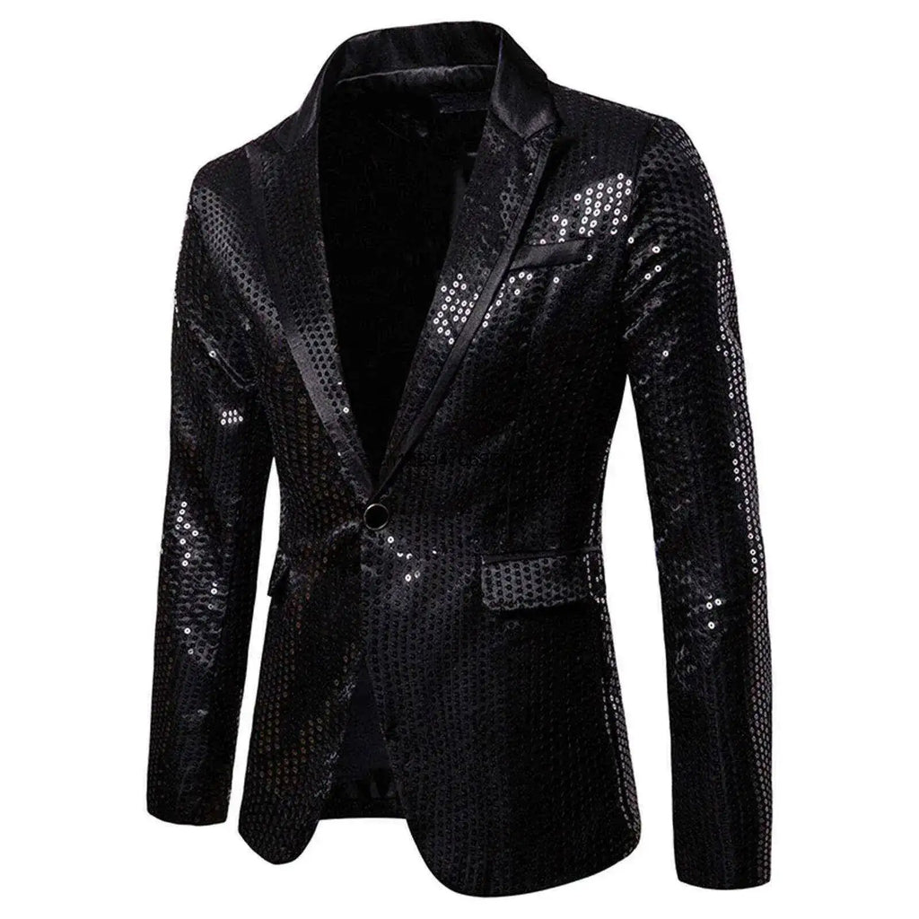 Men's Sequin Blazer | One Button | Stage