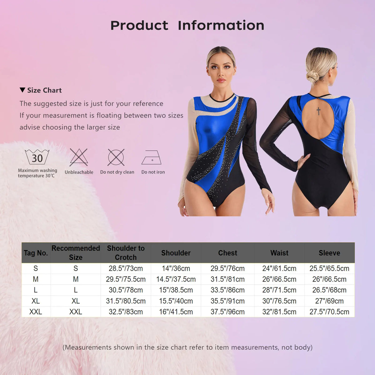 Rhinestone Dance Leotard | Long Sleeve | Mock Neck