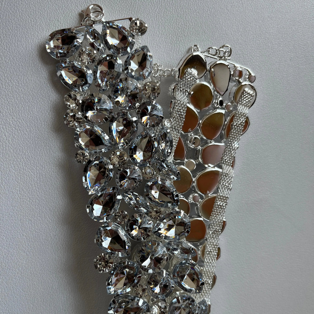 Rhinestone Choker | Wide Teardrop Collar