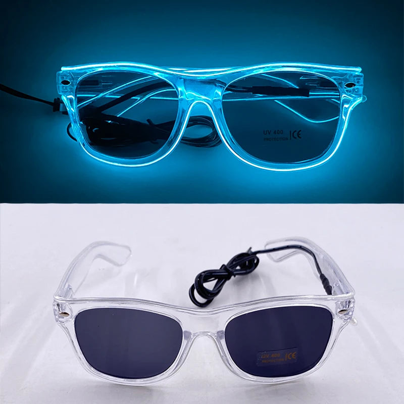EL Wire Glow Glasses | LED Neon Goggles | 22 Colors