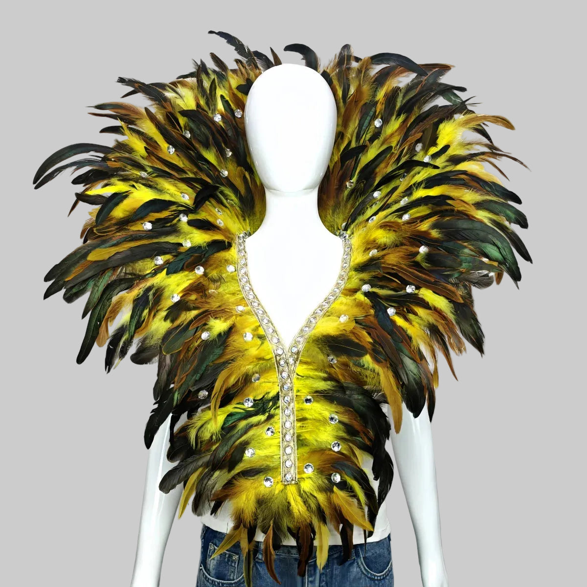 Feather Shawl - Stage Performance & Costume Accessory