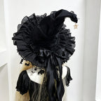 Gothic Witch Hat | Velvet, Lace & Satin Ribbon