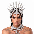Rhinestone Headpiece | Dramatic Spiked Crown