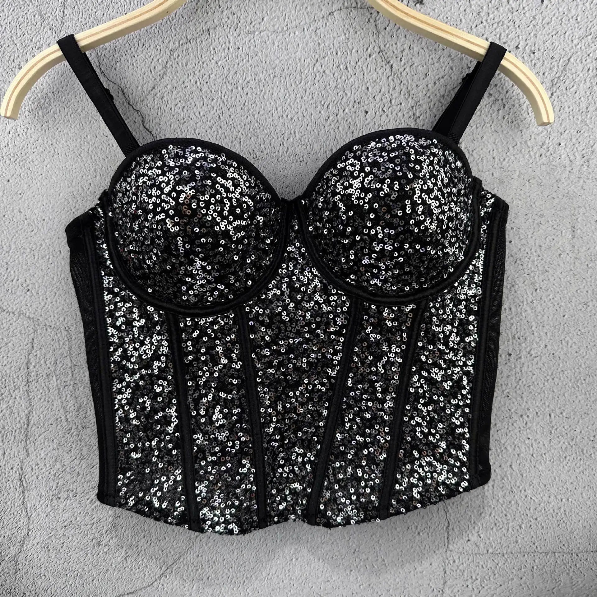 Sequin Bustier | Bling Corset Top | Stage & Party