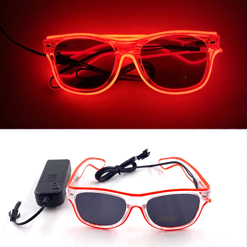 EL Wire Glow Glasses | LED Neon Goggles | 22 Colors
