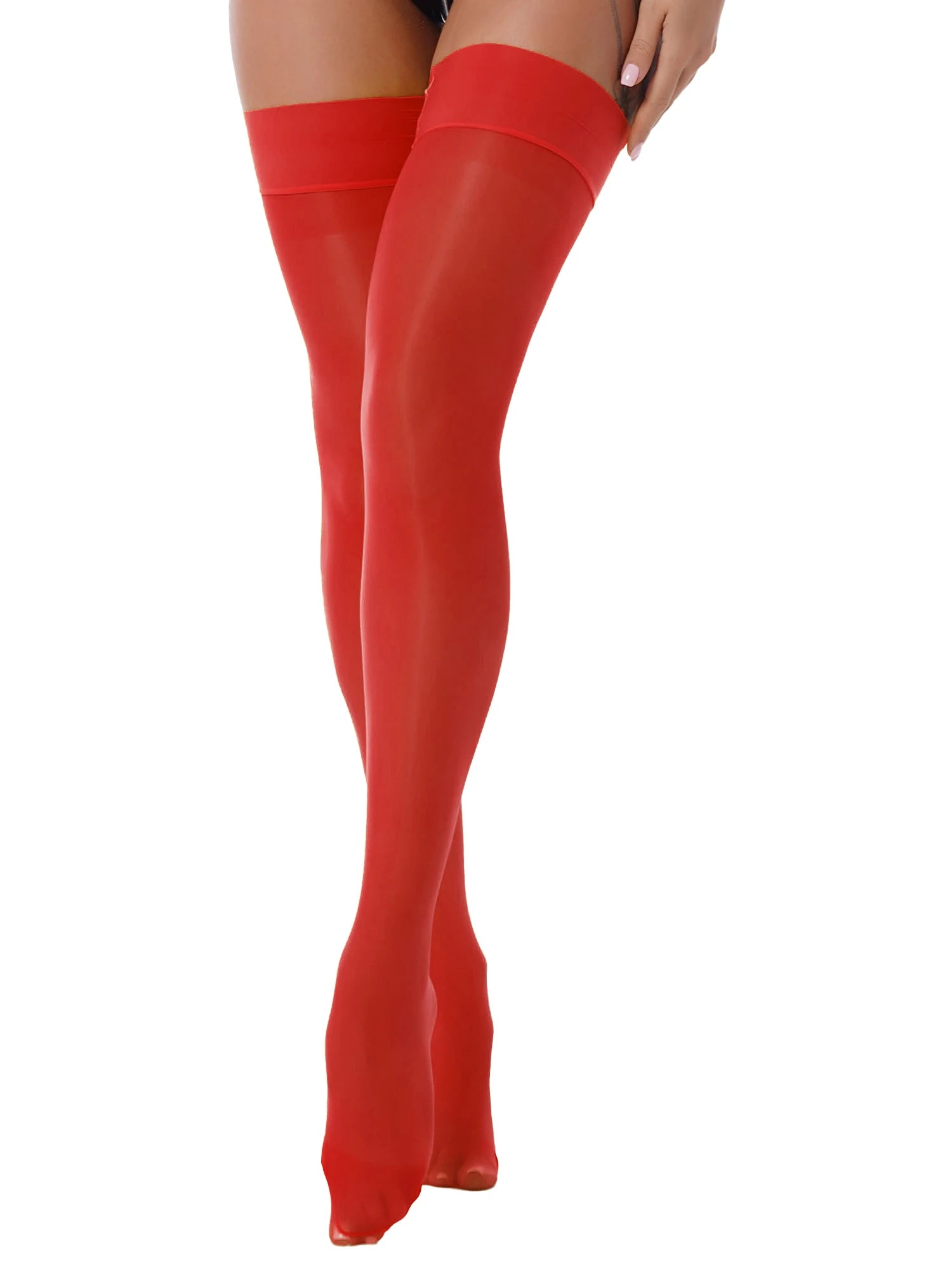 Glossy Thigh-High Stockings | 16 Colors | Two Fits