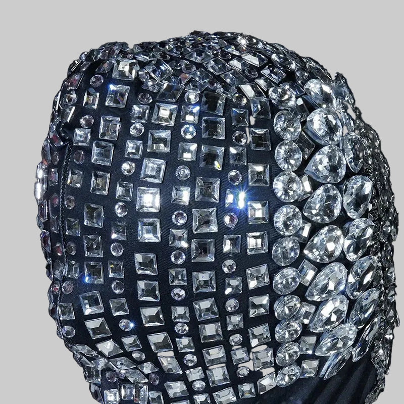 Rhinestone Crystal Performance Balaclava Mask