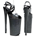 10-Inch Glitter Platform Heels - Ultra High Exotic Dance Sandals
