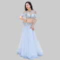 Egyptian Belly Dance Bra & Skirt Set - Beaded Competition Costume