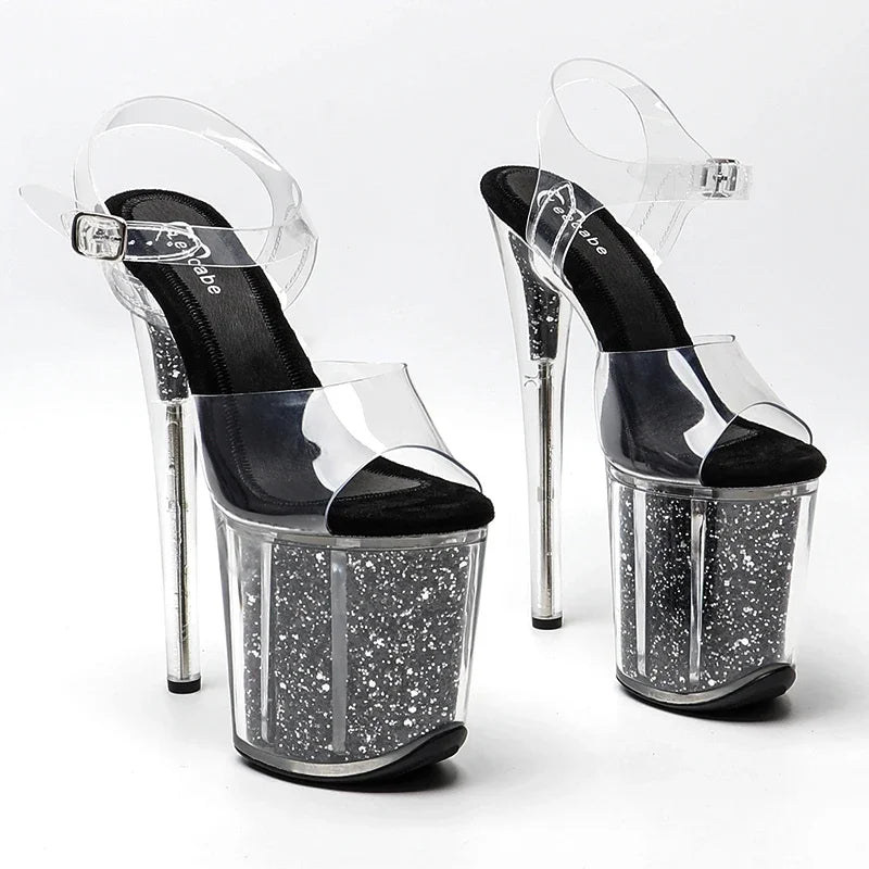 20CM Platform Pole Dance Heels - 8 Inch High Heel Performance Sandals
