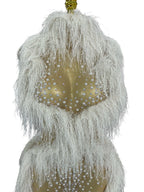 Pearl Tassel Mesh Gown | See-Through | Ankle-Length