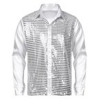 Men's Sequin Shirt | Long-Sleeve Sparkle