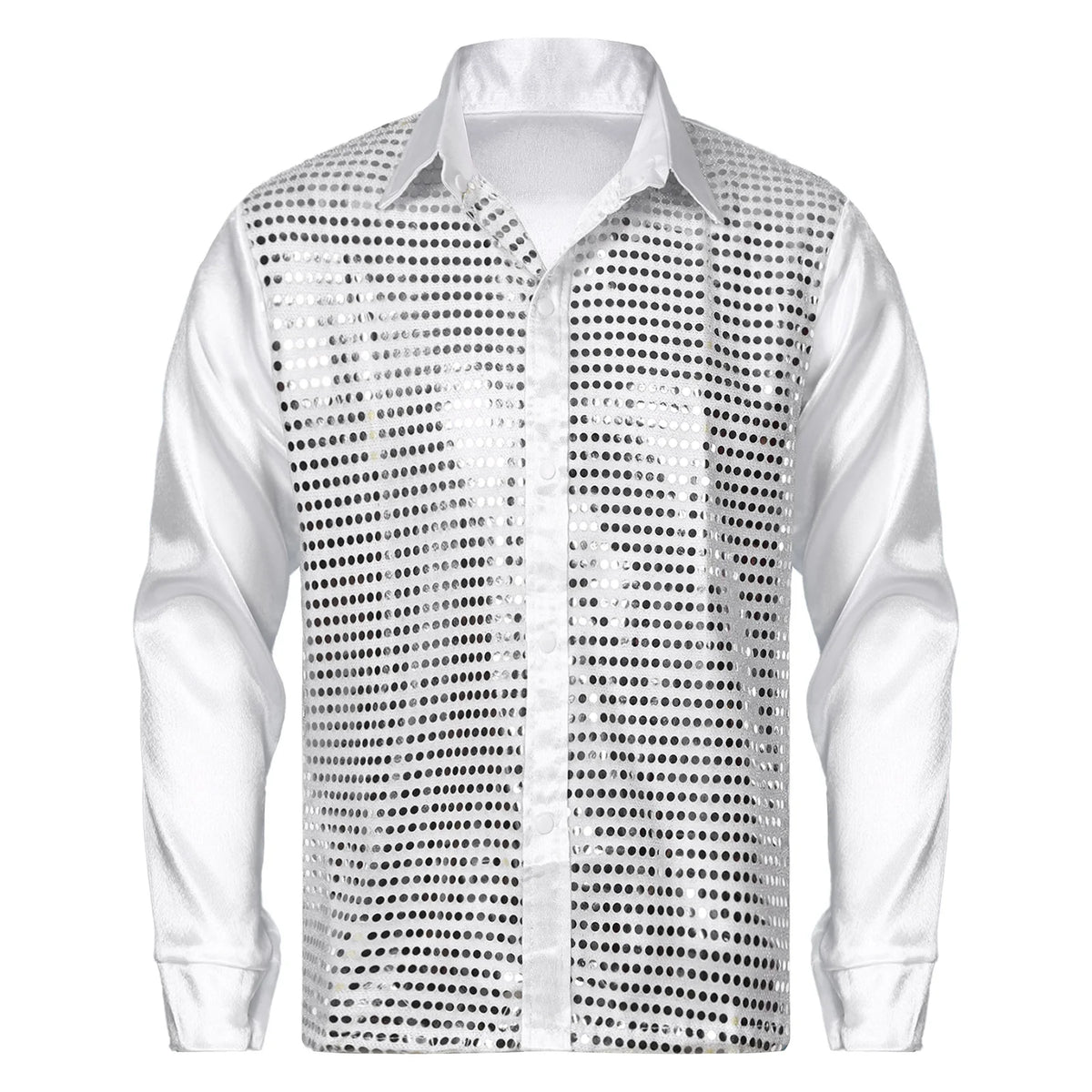 Men's Sequin Shirt | Long-Sleeve Sparkle