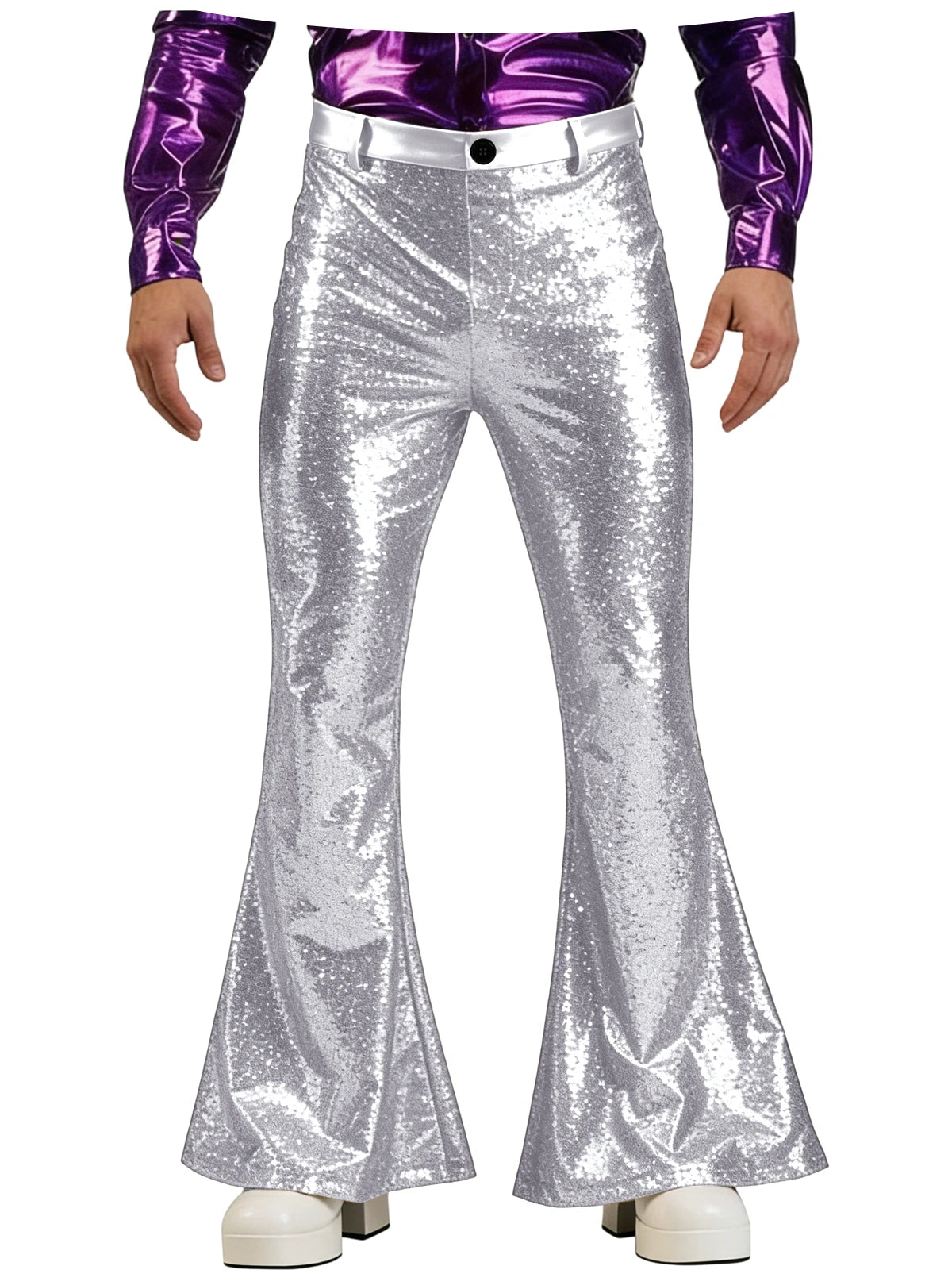Men's Sequin Pants | Disco Bell-Bottoms