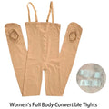Full Body Convertible Ballet Tights | Adjustable Straps | Nude