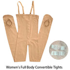 Full Body Convertible Ballet Tights | Adjustable Straps | Nude