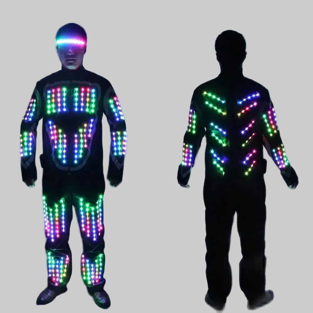 Full Color LED Robot Suit - Luminous Performance Costume for Dancers
