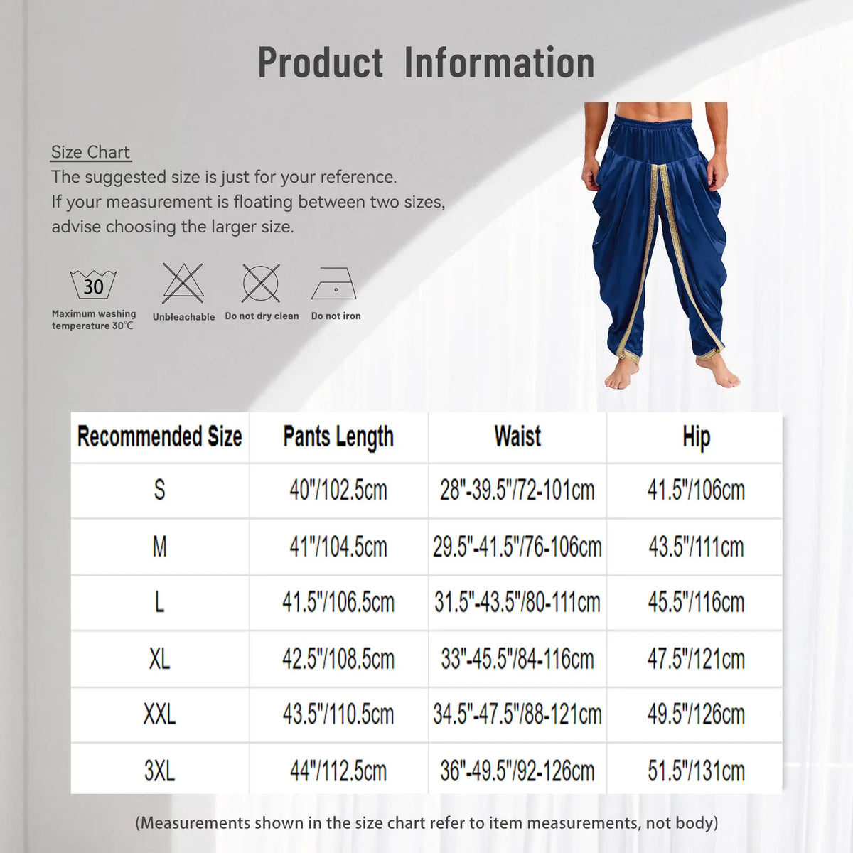 Men's Satin Dhoti Pants | Draped | Elastic Waist