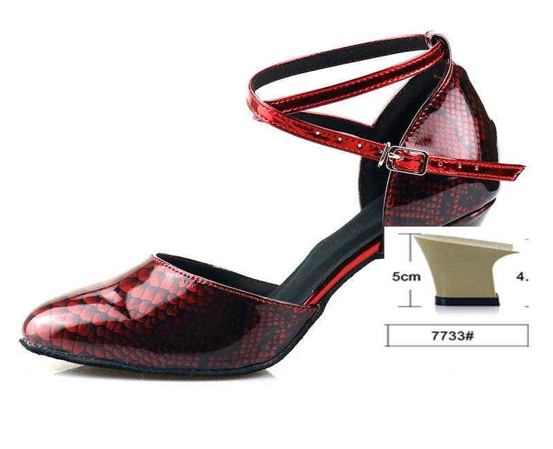 Latin Dance Heels | Rhinestone | Multi-Color