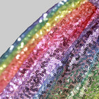 Rainbow Sequin Ball Gown | Off-Shoulder | Floor-Length