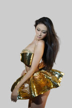 Shiny 2-Piece Rayon Skirt Set