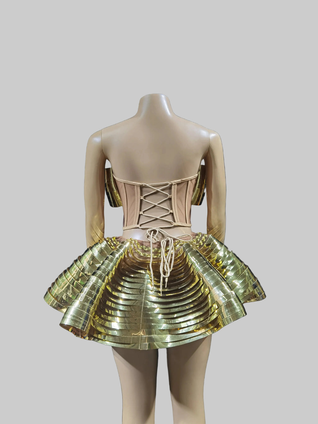 Shiny 2-Piece Rayon Skirt Set