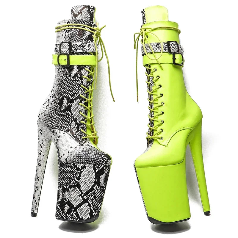 9-Inch Snake & Matte Ankle Boots