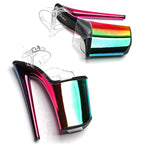 9-Inch Colorful Electroplate Platform Sandals