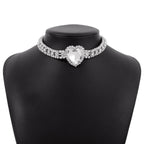 Rhinestone Choker | Crystal Heart