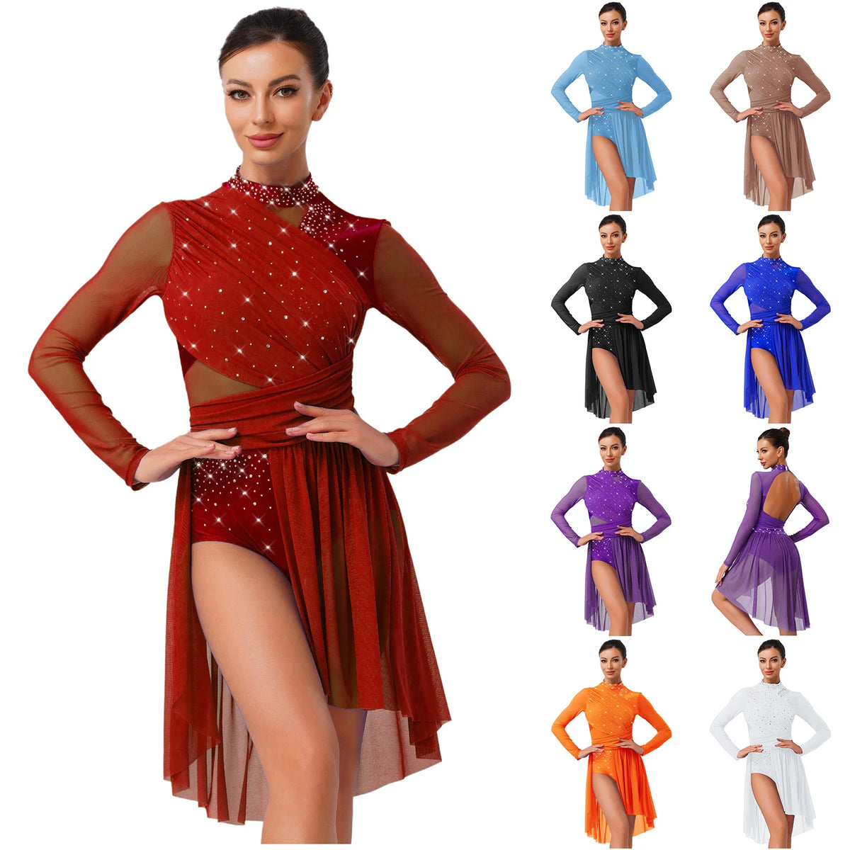 Lyrical Dance Dress | Rhinestone Open Back