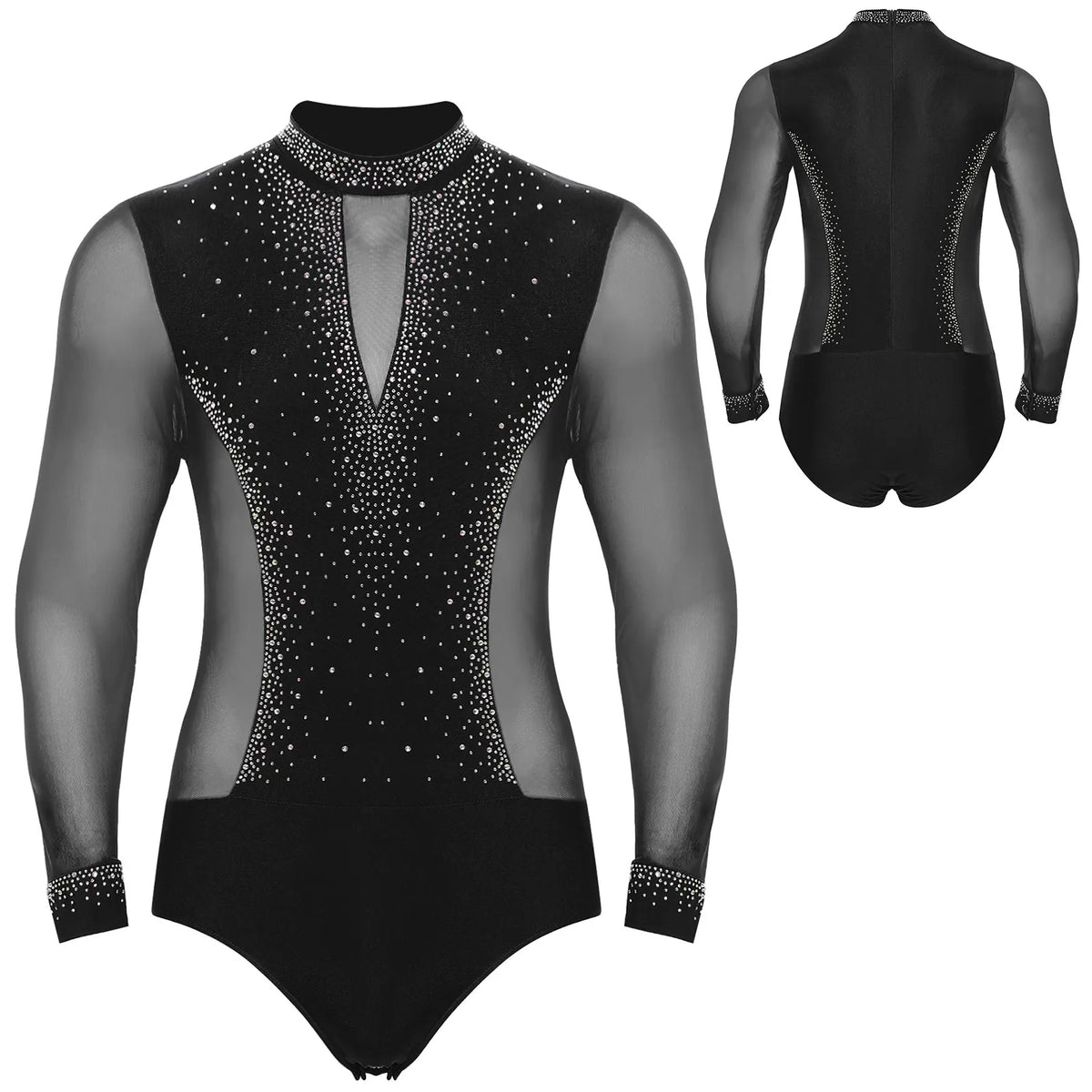 Men’s Dance Bodysuit | Long-Sleeve Stretch
