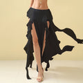 Belly Dance Skirt | Double-Slit Ruffles