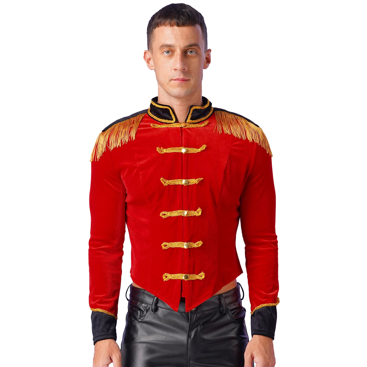 Ringmaster Velvet Jacket | Gold Braid | Circus Costume