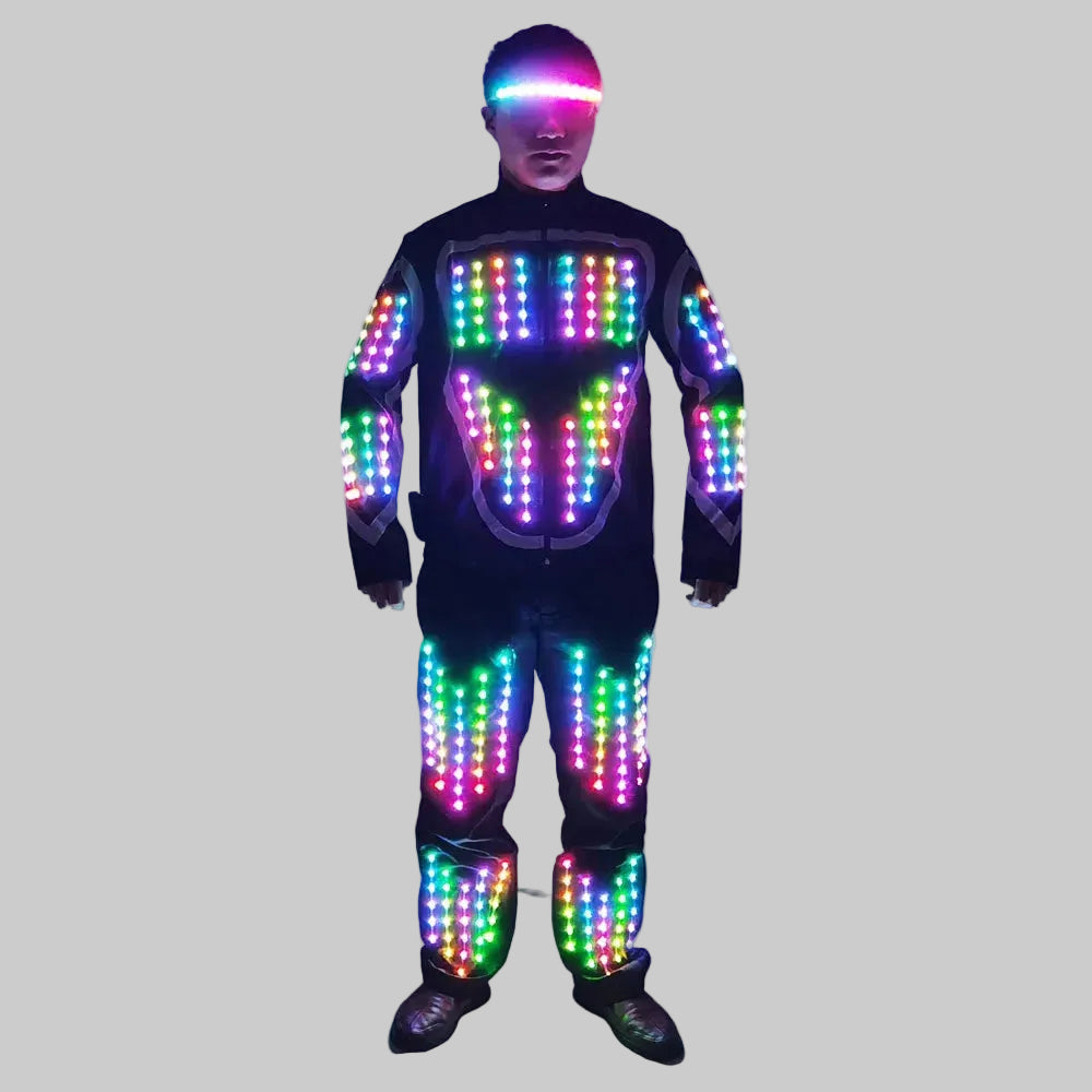 Full Color LED Robot Suit - Luminous Performance Costume for Dancers