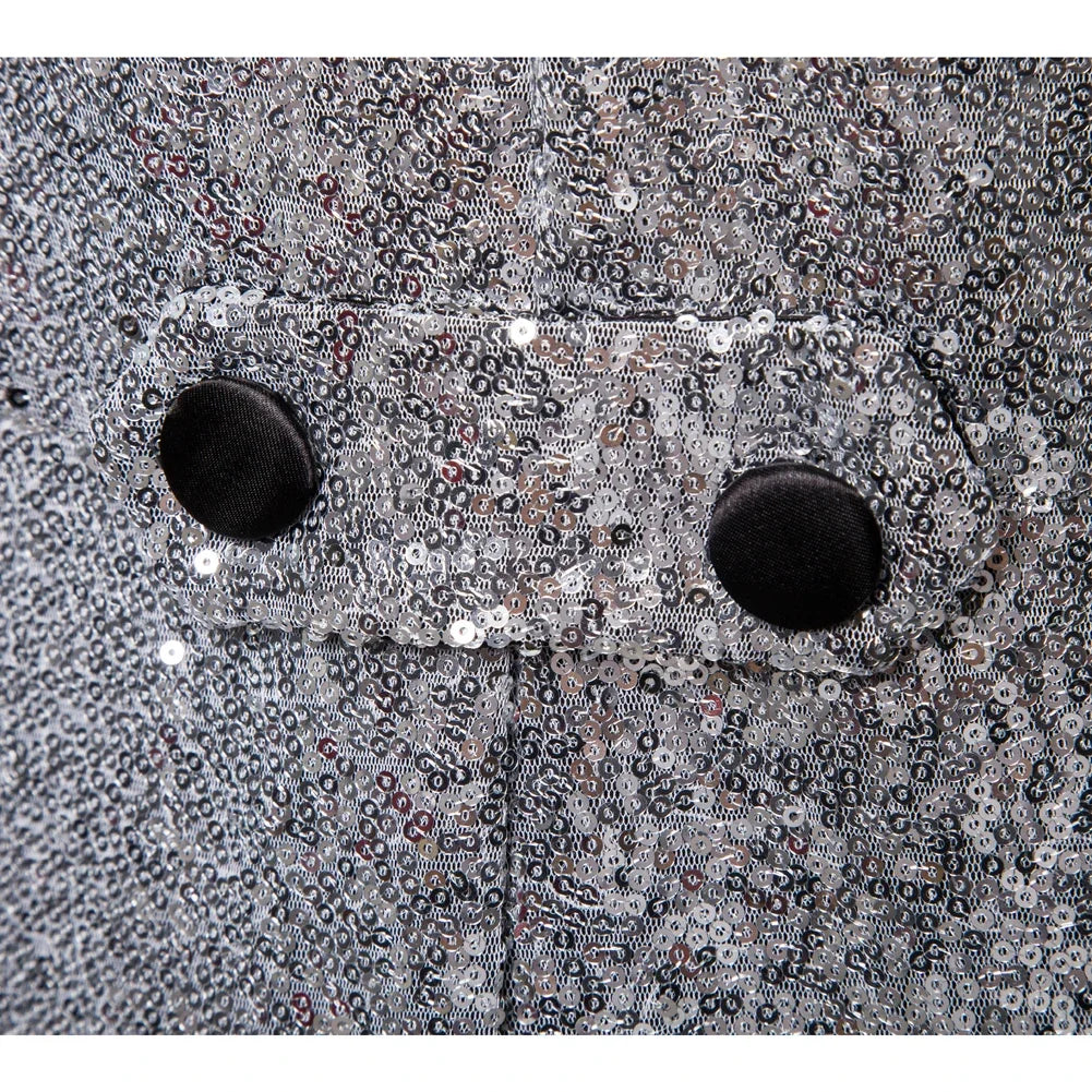 Sequin Tailcoat | Contrast Lapels