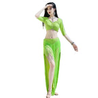Belly Dance Costume Set | 3-Piece | Fringe & Milk Silk