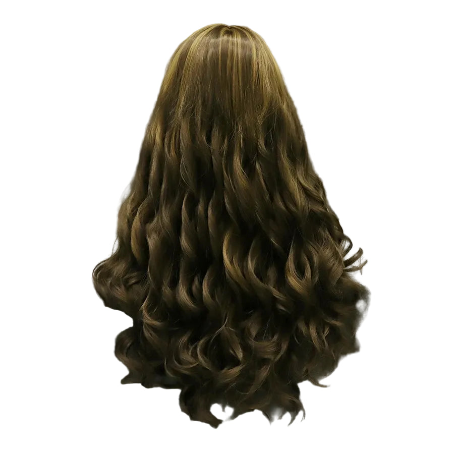24" Body Wave T-Part Lace Front Wig - Brown with Blonde Highlights