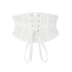 Floral Lace Underbust Corset | Waist Cincher | Back Lace-Up