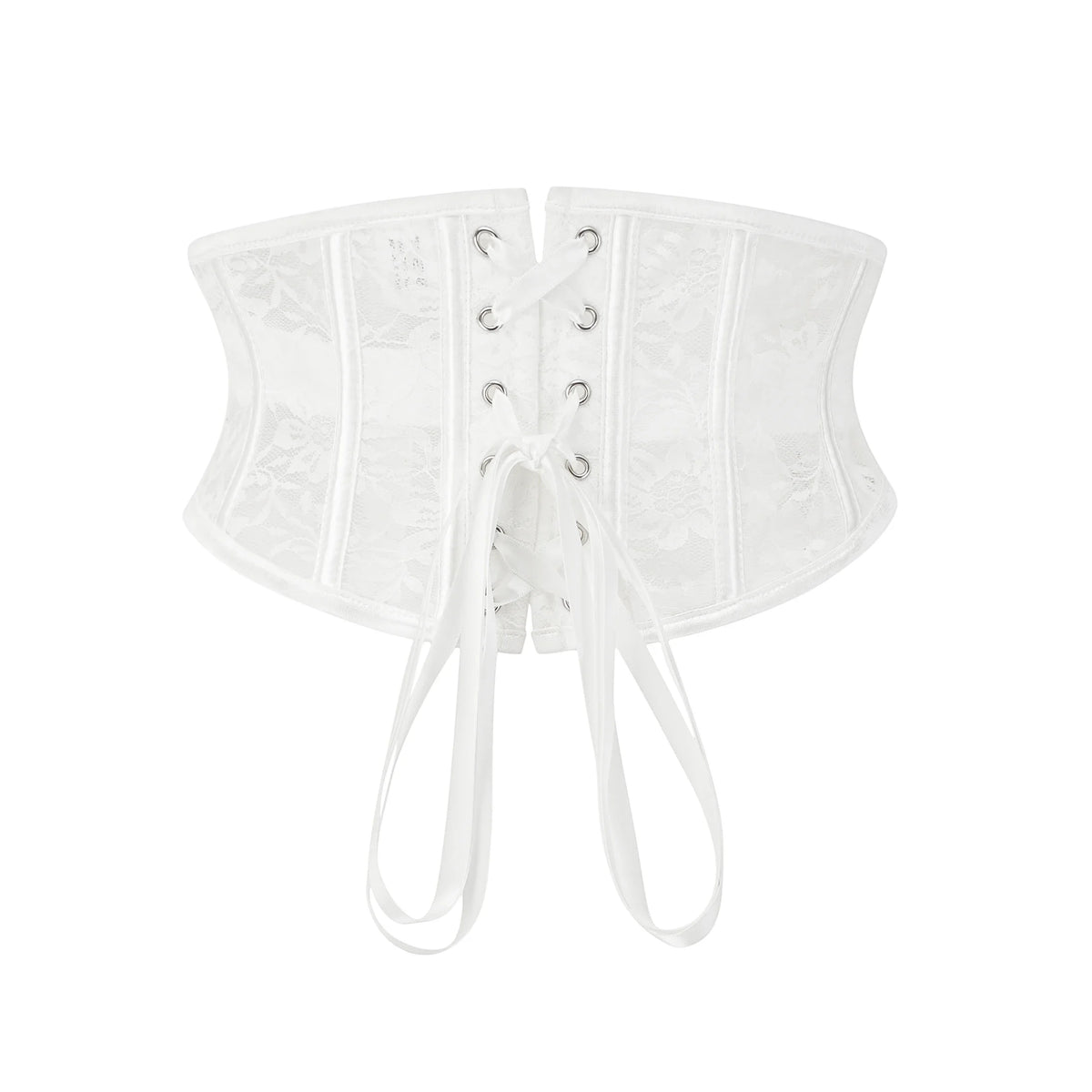 Floral Lace Underbust Corset | Waist Cincher | Back Lace-Up