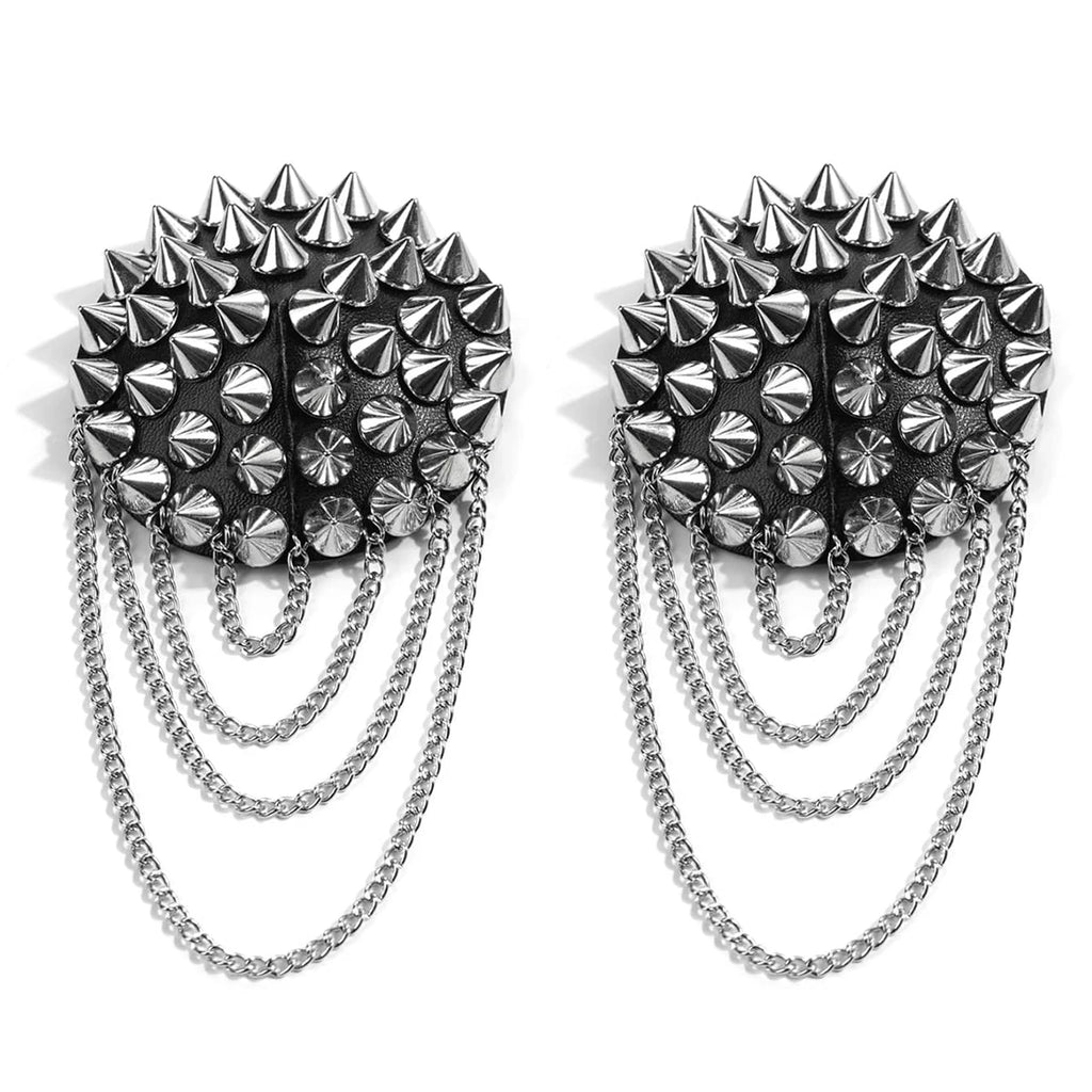 Spiked Nipple Pasties | Chain Drape | Gothic Stage