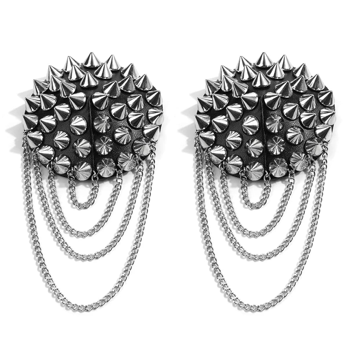 Spiked Nipple Pasties | Chain Drape | Gothic Stage