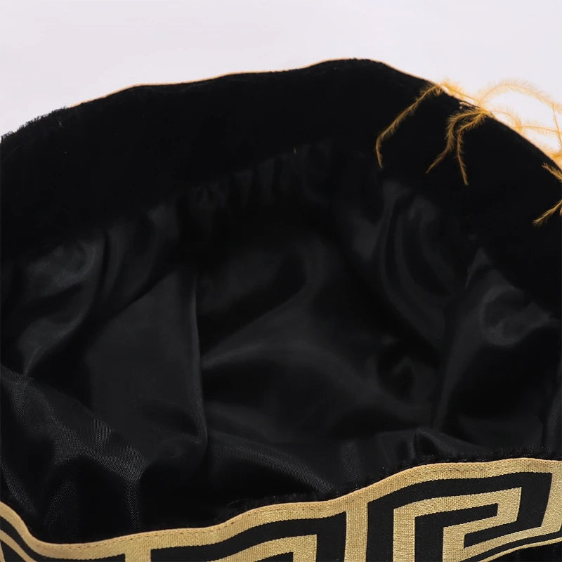 Tudor Costume Hat | Feather Trim